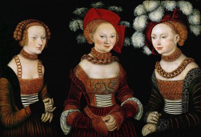 The Princesses Sibylla, Emilia and Sidonia of Saxony by Lucas Cranach the Elder